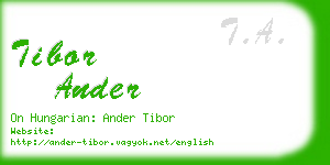 tibor ander business card
